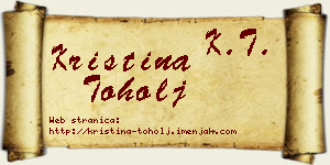 Kristina Toholj vizit kartica